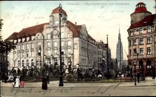 Ak Hannover, Aegidientorplatz mit Blick auf Hansahaus