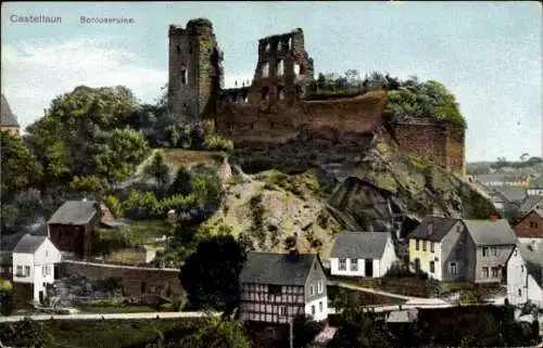 Ak Kastellaun im Hunsrück, Schlossruine