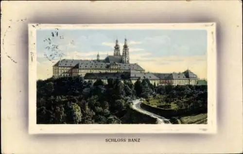 Präge Passepartout Ak Bad Staffelstein am Main Oberfranken, Schloss Banz