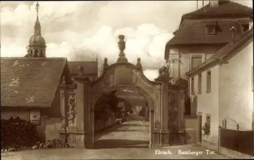 Ak Ebrach im Steigerwald Oberfranken, Bamberger Tor