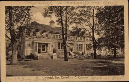 Ak Bad Lauterberg im Harz, Kursaal,  C. Kleemann, Gebäude, Bäume, Schwarz-Weiß, 