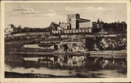 Ak Aschaffenburg in Unterfranken,  Pompejanum, Gebäude, Wasser, Landschaft