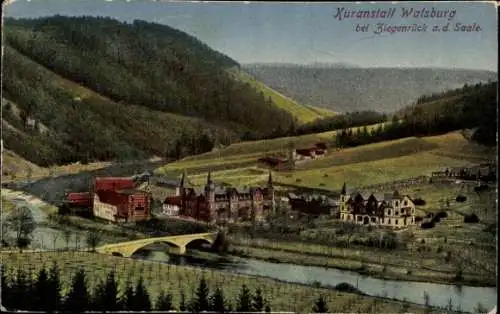 Ak Walsburg Eßbach in Thüringen, Panorama