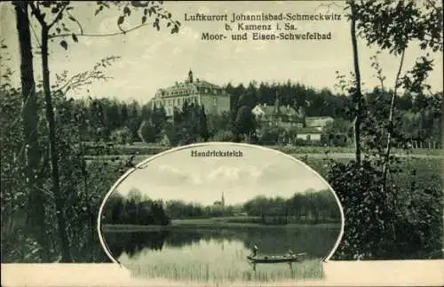 Ak Kamenz in Sachsen, Luftkurort, Moor- und Eisen-Schwefelbad, 