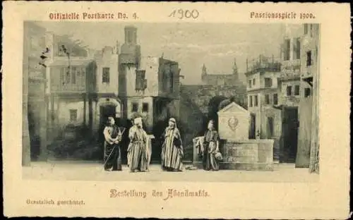 Ak Oberammergau in Oberbayern, Passionsspiele 1900, Bestellung des Abendmahls