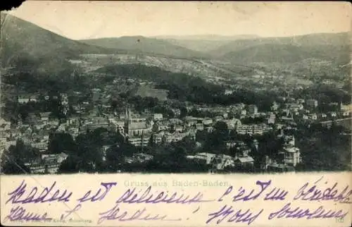 Ak Baden Baden am Schwarzwald, Gesamtansicht