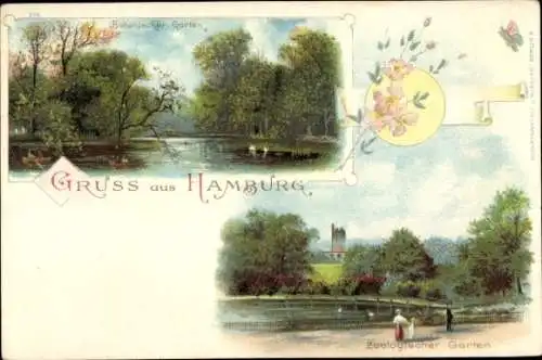 Ak Hamburg Altona, Botanischer Garten, Zoologischer Garten, Gruß aus Hamburg