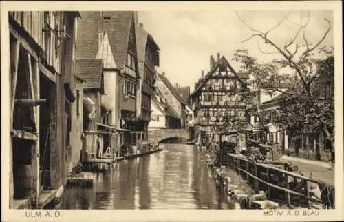 Ak Ulm an der Donau, an der Blau