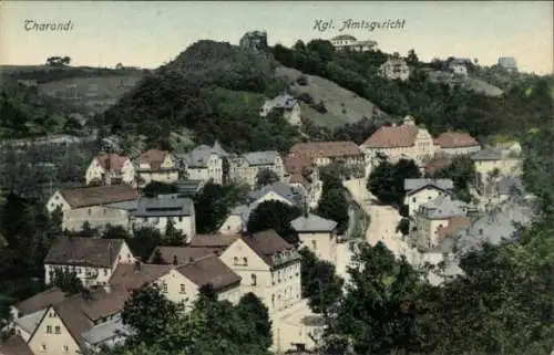 Ak Tharandt im Erzgebirge, Teilansicht der Stadt mit Kgl. Amtsgericht
