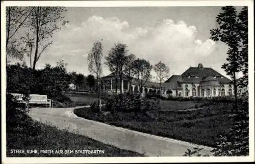 Ak Steele Essen im Ruhrgebiet, Stadtgarten