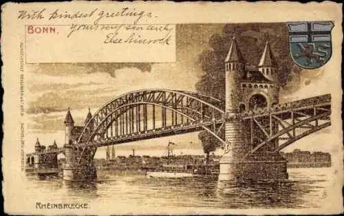 Wappen Litho Bonn in Nordrhein Westfalen, Rheinbrücke