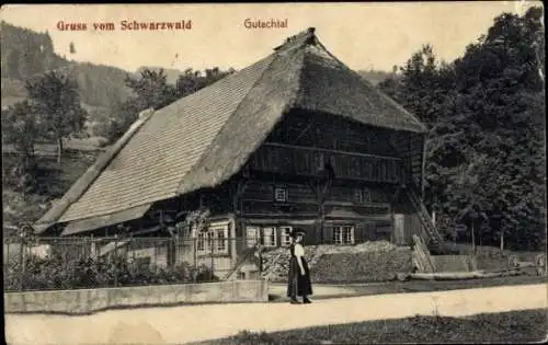 Ak Gutach (bei Hornberg) an der Schwarzwaldbahn Baden, Haus