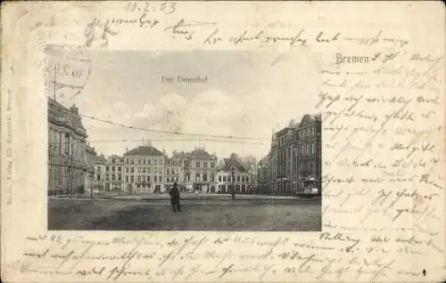 Präge Passepartout Ak Schnoor Bremen, Der Domshof
