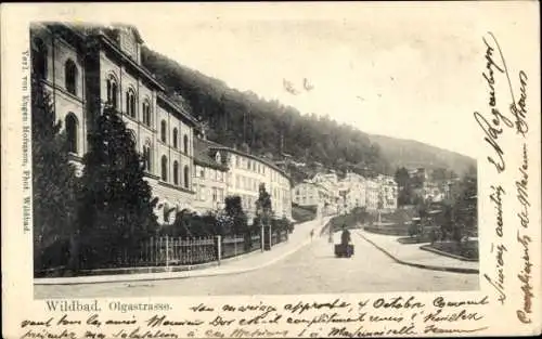 Ak Bad Wildbad im Schwarzwald, Olgastraße