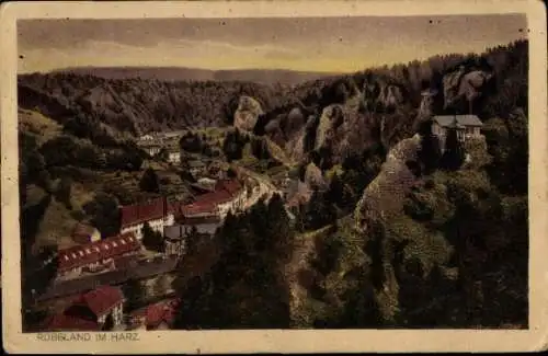 Ak Rübeland Oberharz am Brocken, Blick auf Ort und Umgebung