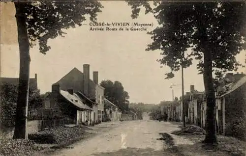 Ak Cossé le Vivien Mayenne, Arrivee Route de la Guerche