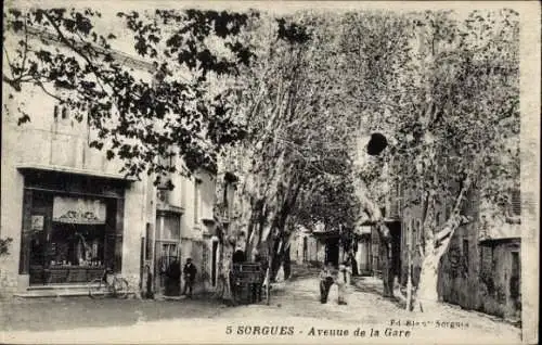 Ak Sorgues Aveyron, Avenue de la Gare
