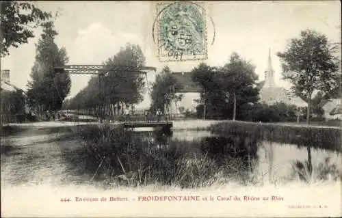 CPA Froidefontaine Territoire de Belfort, Canal du Rhône au Rhin