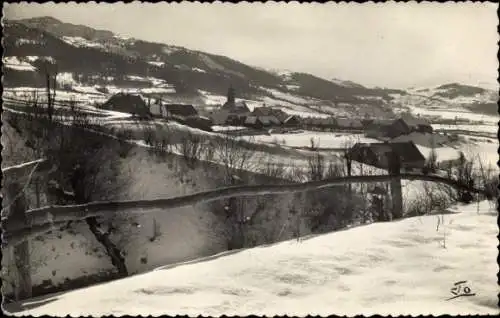 Ak Ancelle Hautes Alpes, Gesamtansicht, Winter