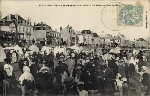 Ak Les Sables d'Olonne Vendée, Plage