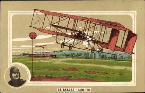 CPA Aviation, De Baeder, Reims 1910, Aviateur