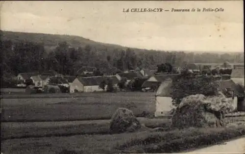 Ak La Celle Saint Cyr Yonne, Panorama de la Petite Celle