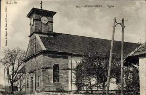 Ak Bessancourt Val d'Oise, Kirche, Turmuhr