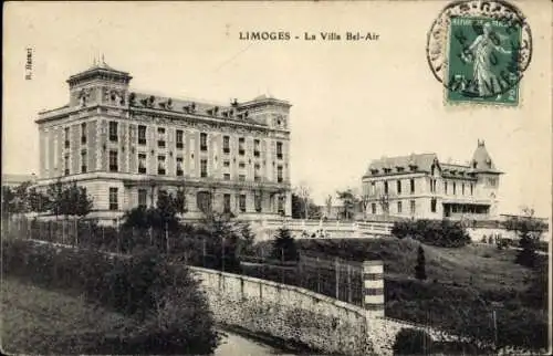 Ak Limoges Haute Vienne, La Villa Bel-Air, großes Gebäude, Vintage-, Poststempel