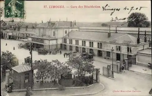 Ak Limoges Haute Vienne, Gare des Bénédictins,  Architektur, Fahrzeuge, 
