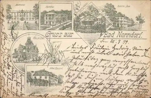 Ak Bad Nenndorf an der Weser, Badehaus, Kurhaus, Villa, Hotel Cassel