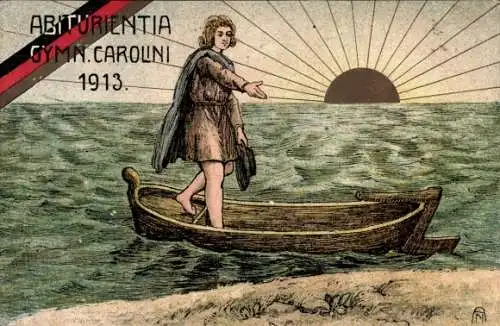 Studentika Litho Abiturientia Gymnasium Carolini, 1913