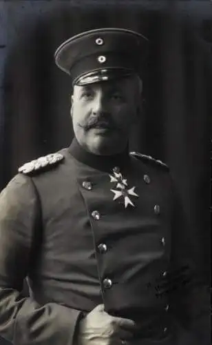Foto Ak General Kirchbach in Uniform, Orden