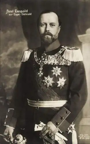Ak Fürst Leopold zur Lippe-Detmold, Portrait