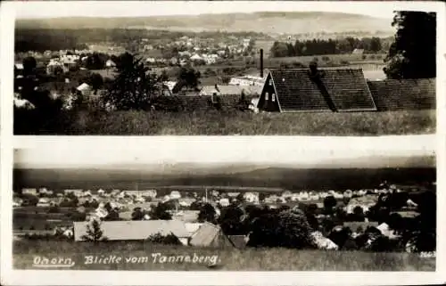 Ak Ohorn in Sachsen, Panoramaansicht, Häuser, Landschaft, Tanneberg