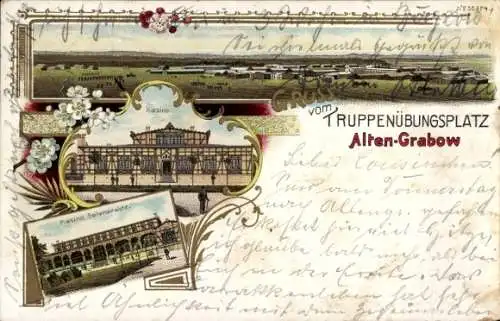 Litho Altengrabow Möckern in Sachsen Anhalt, Truppenübungsplatz, Casino