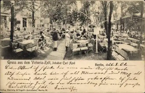 Ak Berlin Tiergarten, In den Zelten 3, Victoria-Zelt, Inh. Carl Apel