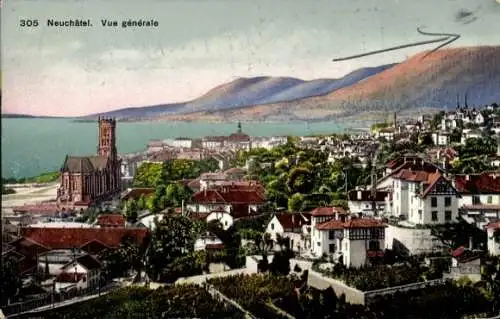 Künstler Ak Neuchatel, Gesamtansicht