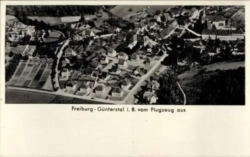 Ak Günterstal Freiburg im Breisgau, Fliegeraufnahme