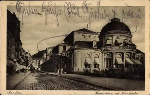 Ak Bad Ems, Römerstraße mit Kurtheater