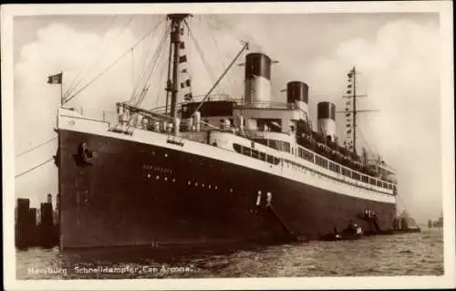 Ak Zweischrauben Schnelldampfer Cap Arcona, Hamburg Süd, HSDG
