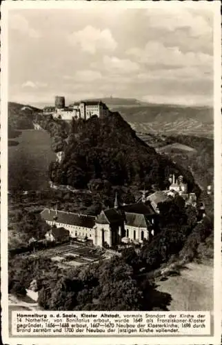 Ak Hammelburg in Unterfranken Bayern, Kloster Altstadt, Fliegeraufnahme