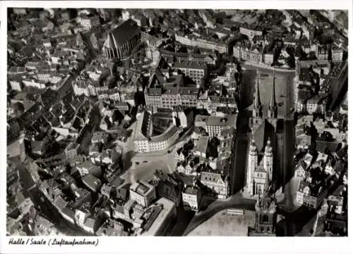 Ak Halle an der Saale, Fliegeraufnahme