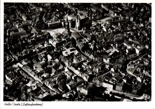 Ak Halle an der Saale, Fliegeraufnahme