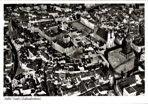 Ak Halle an der Saale, Fliegeraufnahme
