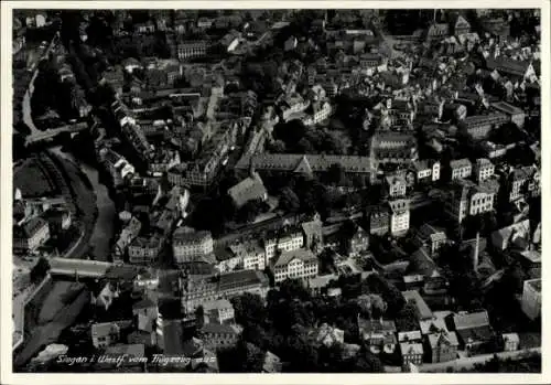 Ak Siegen in Westfalen, Luftaufnahme von  alte Stadtarchitektur