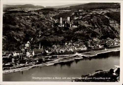 Ak Stadtprozelten am Main Unterfranken, Luftaufnahme