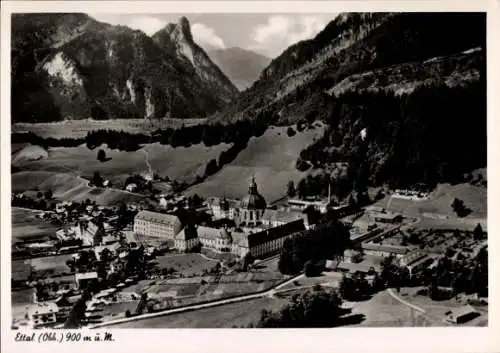 Ak Ettal Oberbayern, Luftaufnahme