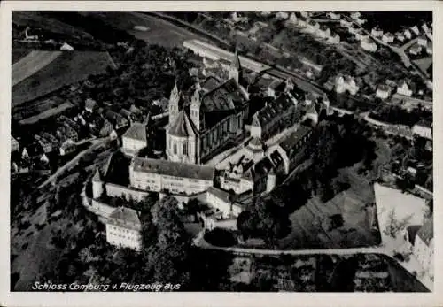 Ak Comburg Schwäbisch Hall in Württemberg, Fliegeraufnahme, Schloss