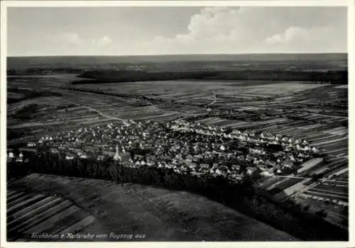 Ak Forchheim (bei Karlsruhe) Rheinstetten in Baden, Luftaufnahme von Forchheim, fotographiert vom