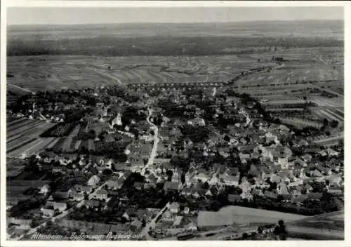 Ak Altenheim Neuried in Baden, Luftaufnahme von  Baden, Landschaft mit Häusern